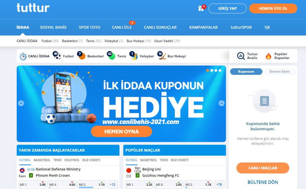 Tuttur Giriş – Tuttur İndir – Bahis Tuttur